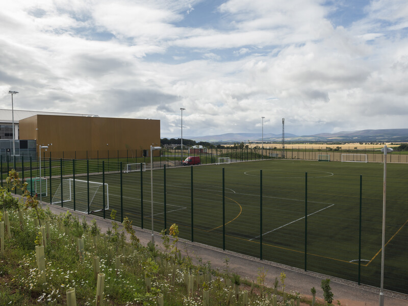 An outdoor football pitch at one of our Schools