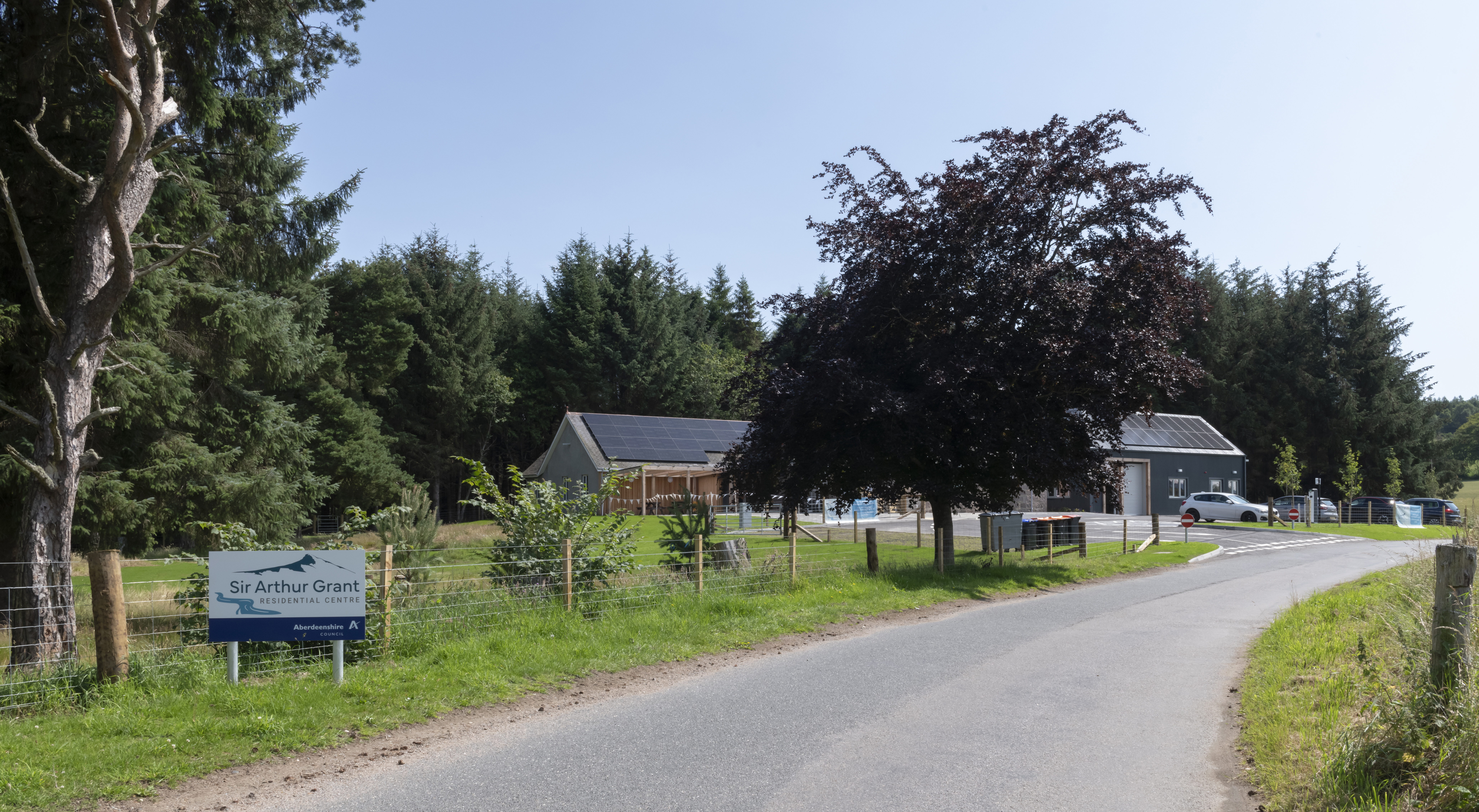 view of building and grounds from the road