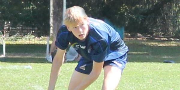Sebastian playing touch rugby