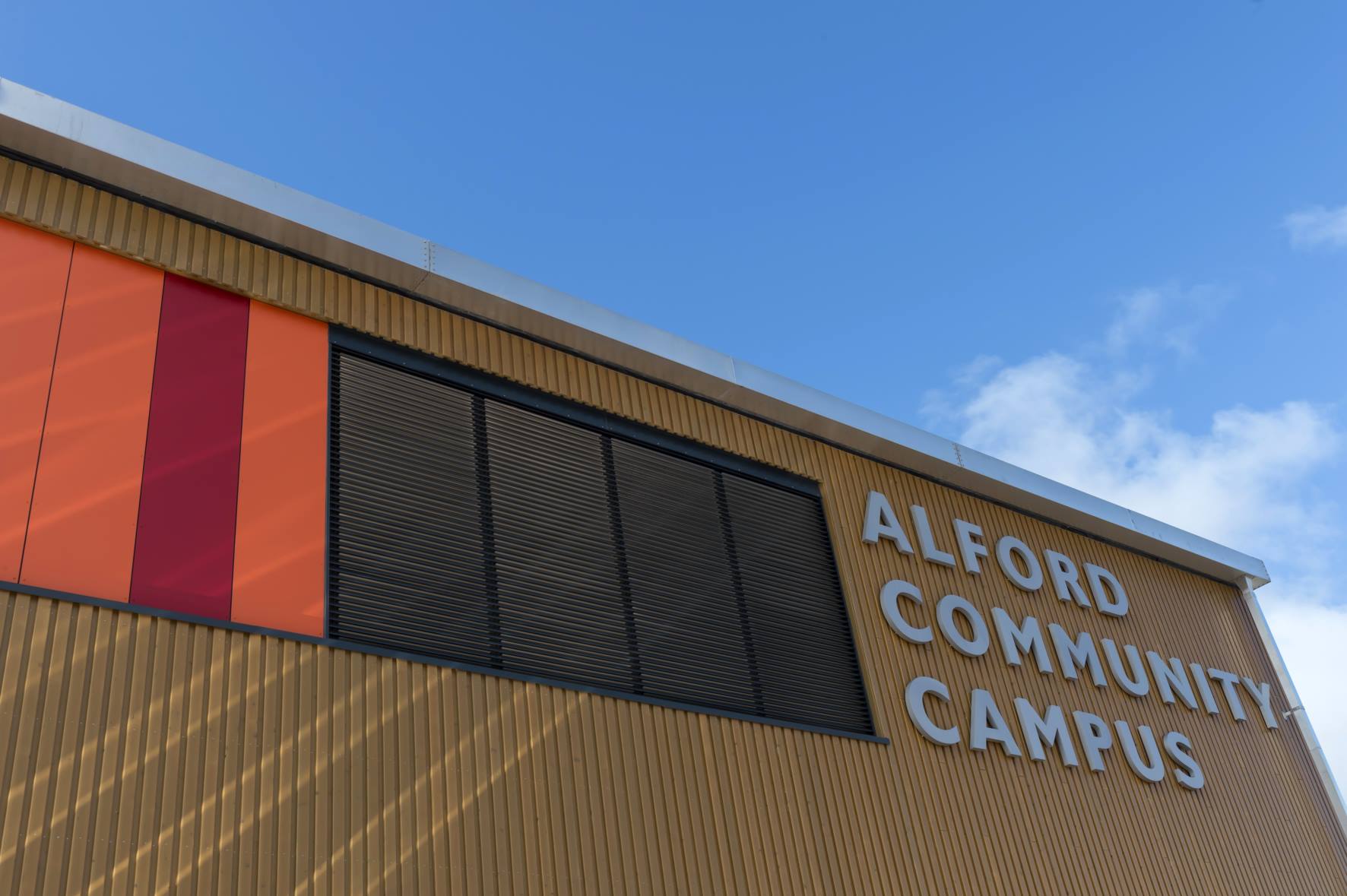 The outside of Alford Community Campus